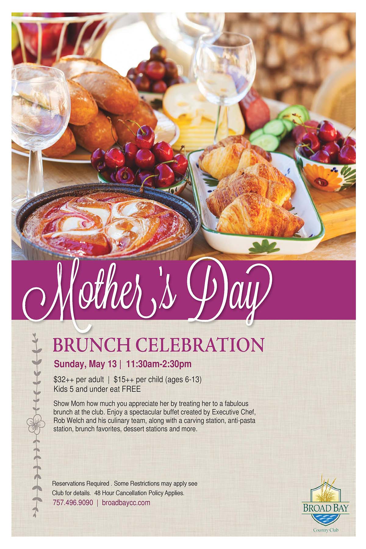 Mother's Day Brunch Broad Bay Country Club 20180513